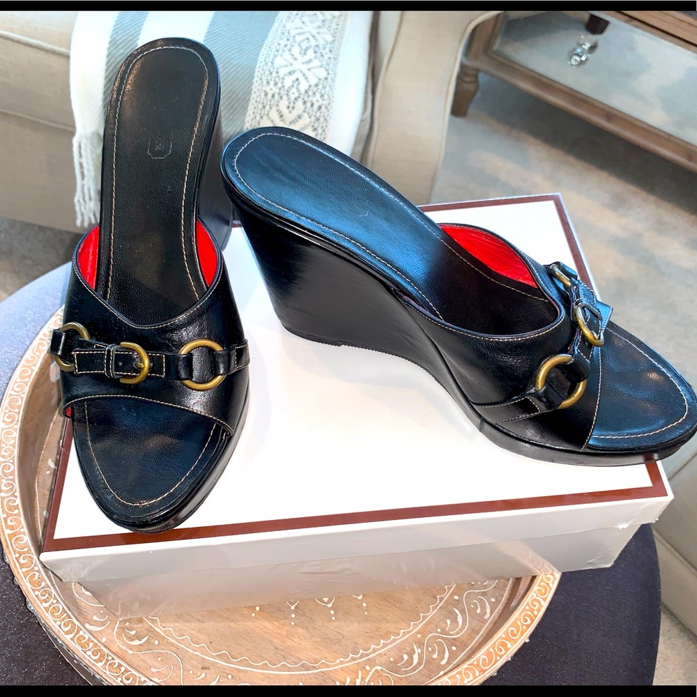 Coach platform sandals size 9 1/2